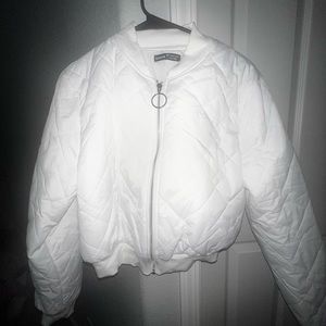 SHEIN bomber cropped jacket